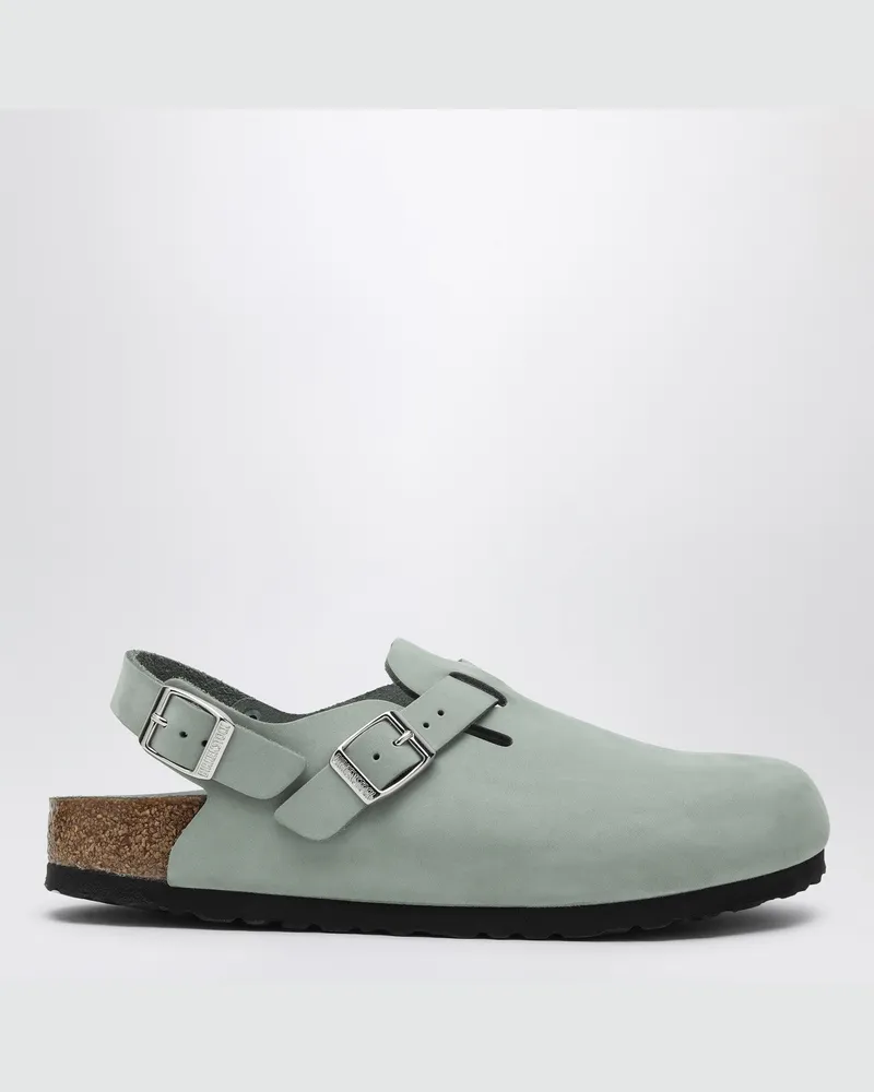 Birkenstock Salbei-farbener Tokio-Pantoffel aus Wildleder 