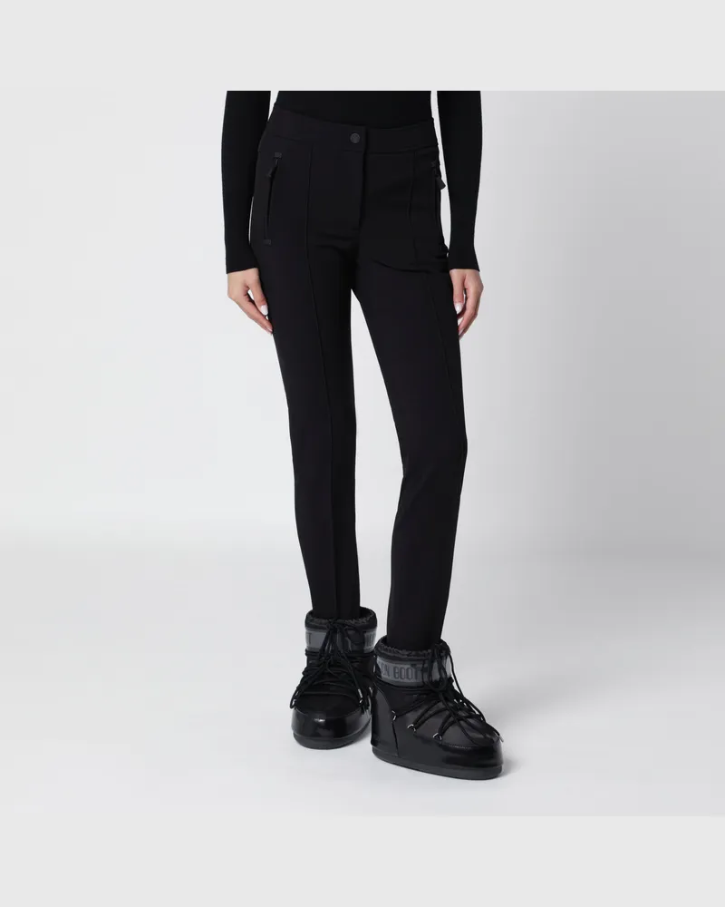 Moncler Schwarze Hose aus technischem Stretchgewebe Black