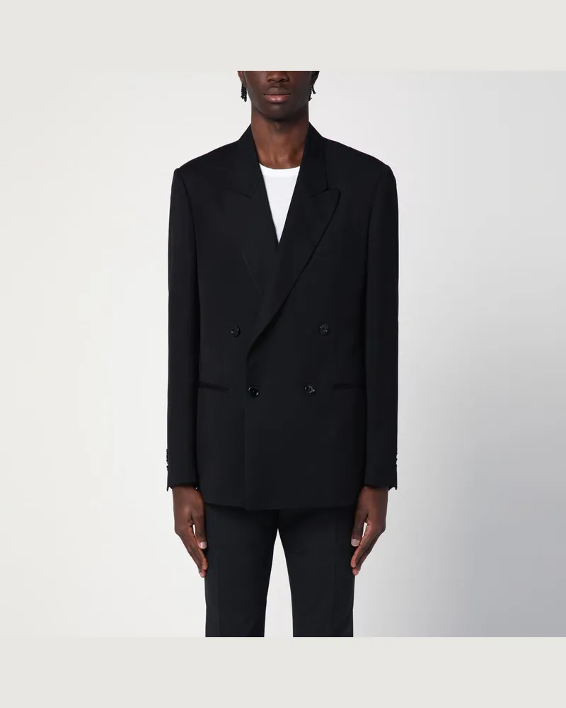 LARDINI Zweireihige Jacke schwarz Schwarz