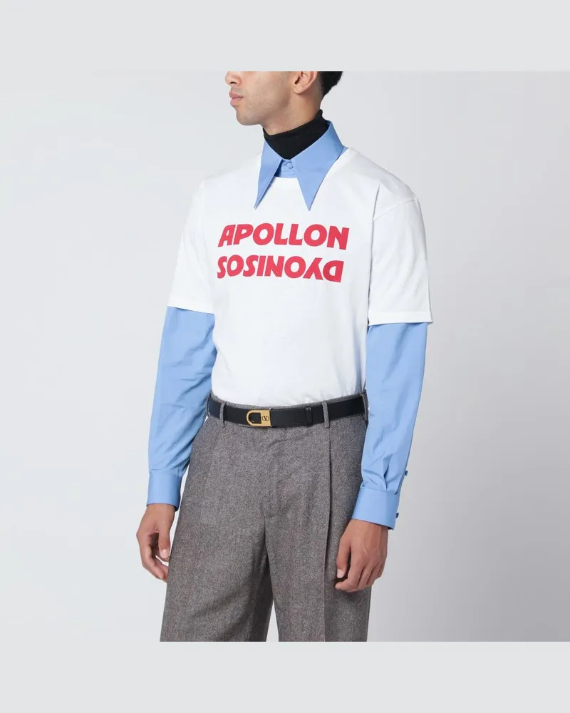 Valentino Garavani Weißes T-Shirt mit Apollon/Dionysos-Print Weiß
