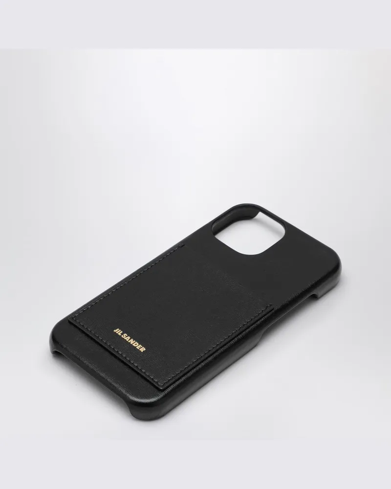 Jil Sander Schwarzes Cover für iPhone 15 Pro mit Logo - bei Jil Sander Schwarzes Cover für iPhone 15 Pro mit Logo - bei