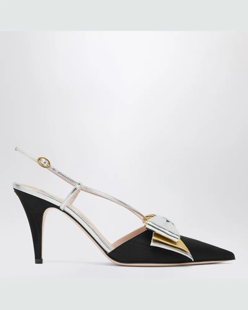 Valentino Garavani Slingback Bowow Pumps schwarz mit Schleife 