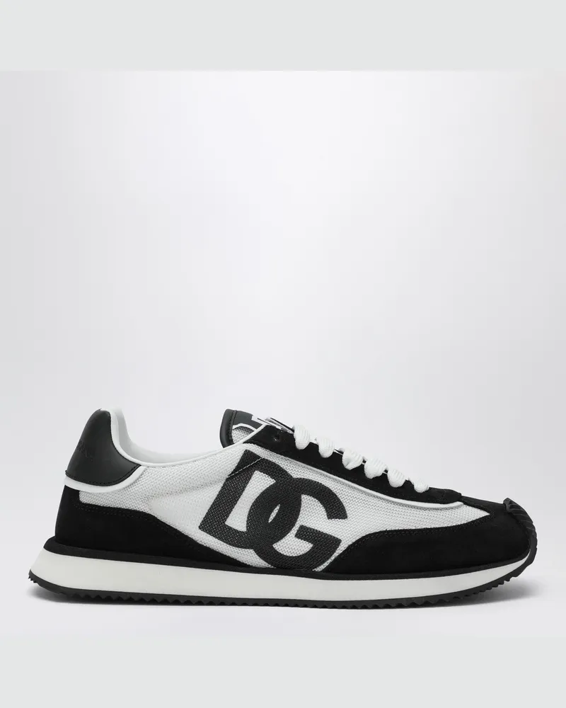Dolce & Gabbana Weiße/schwarze DG Cushion Sneaker White