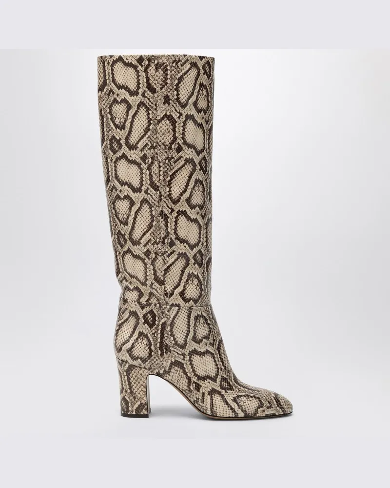 Paris Texas Lavinia Stiefel aus pythonbedrucktem Leder Mehrfarbig