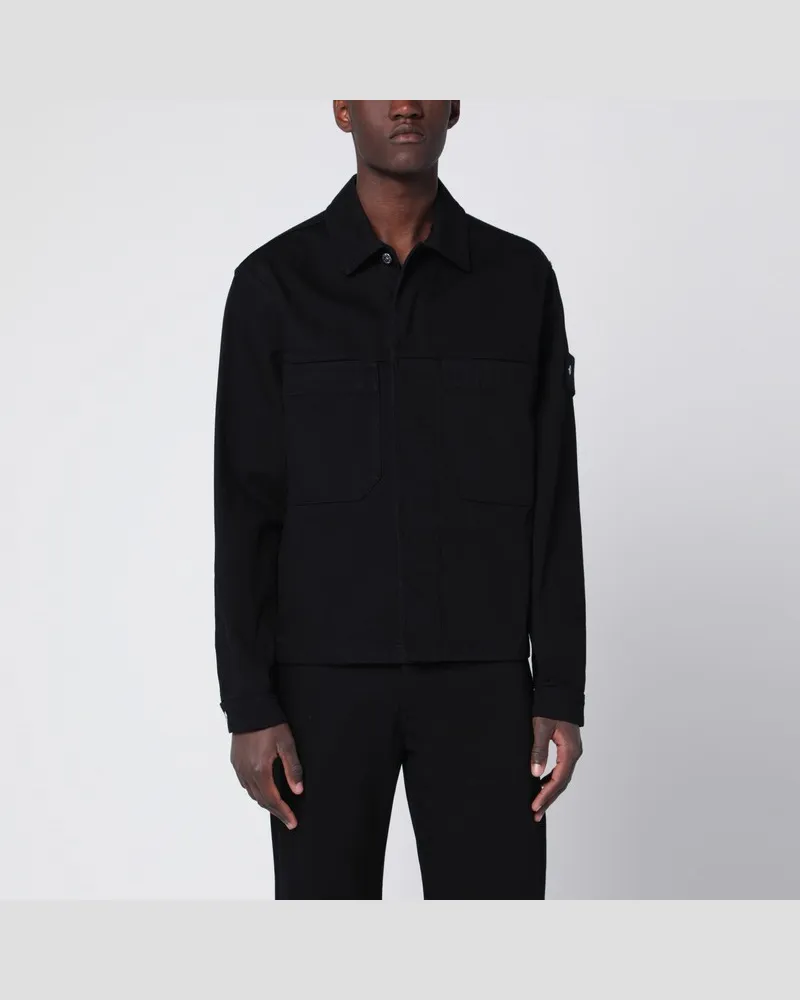 Stone Island Schwarze Baumwolljacke Schwarz