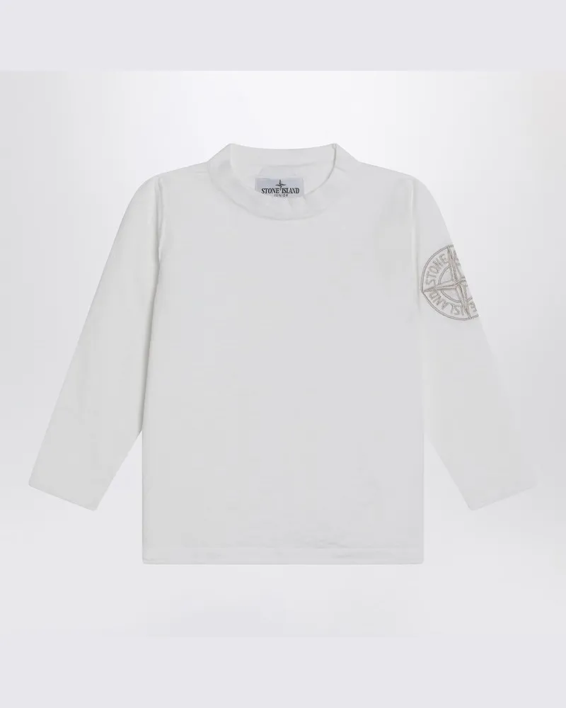 Stone Island Weiße Bluse aus Baumwollmusselin Weiß
