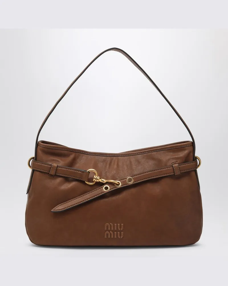 Miu Miu Aventure Medium Tasche Eichenfarbe Braun