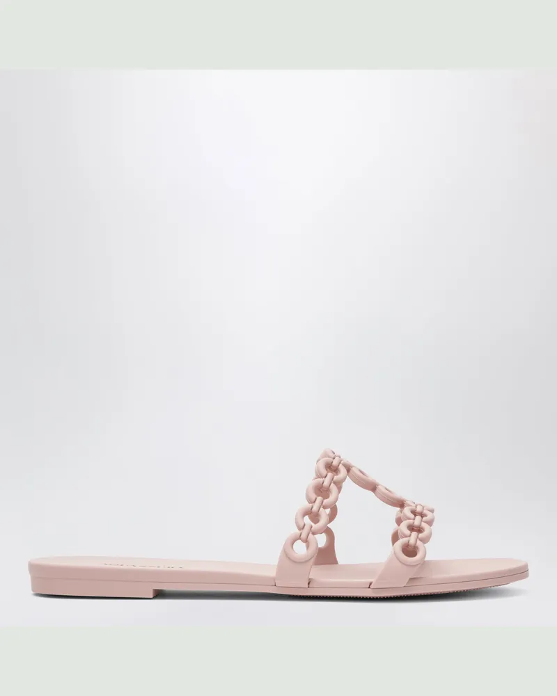 Aquazzura Rosa PVC-Slides Mit Kettengliedern 