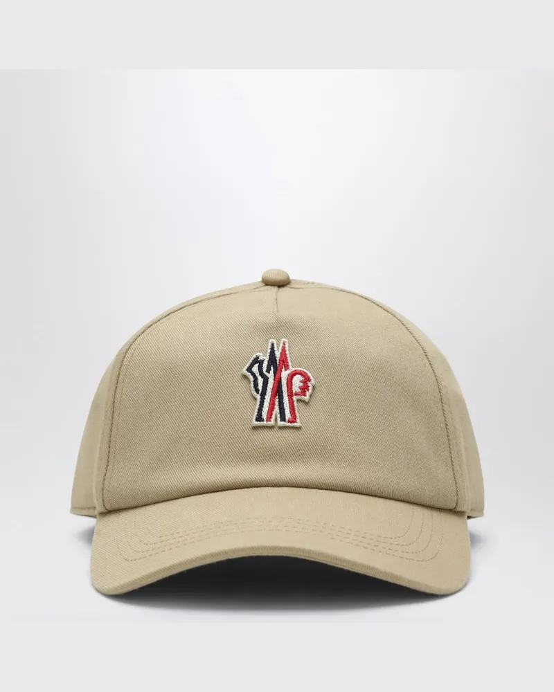 Moncler Beige Baseballkappe mit Logo-Patch Beige