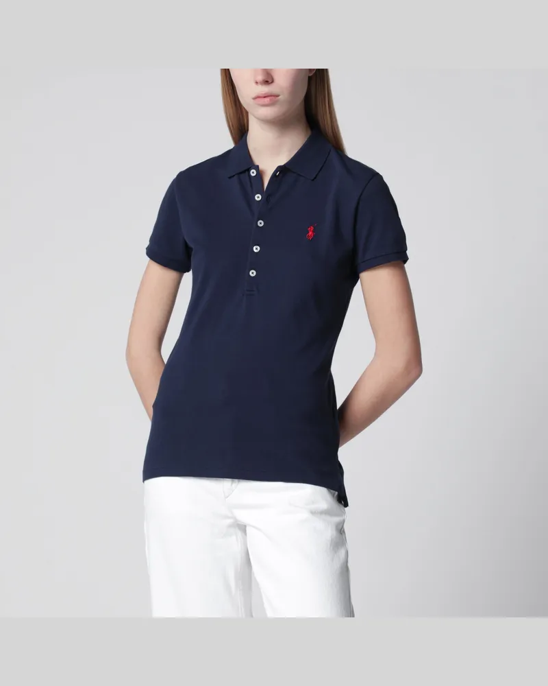 Ralph Lauren Marineblaues Slim-Fit Polohemd Blue