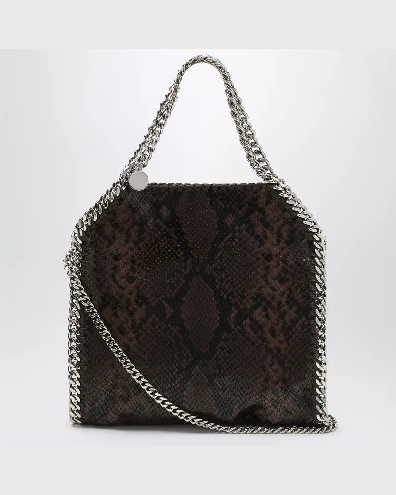 Stella McCartney Falabella Mini Tote Bag mit Schlangenprint Braun