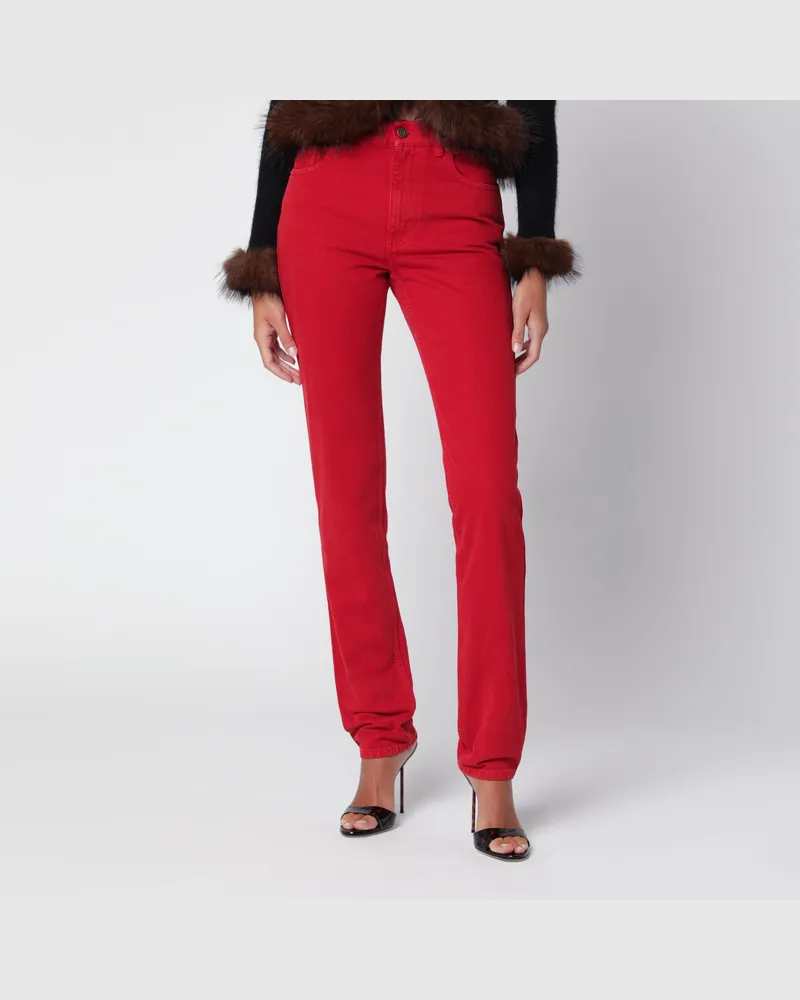 Chloé Berry Red cotton denim jeans Red