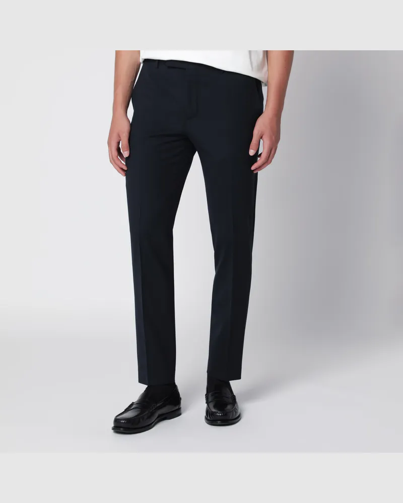 PT TORINO Dieci Hose in Blau aus Wollmischung Blue