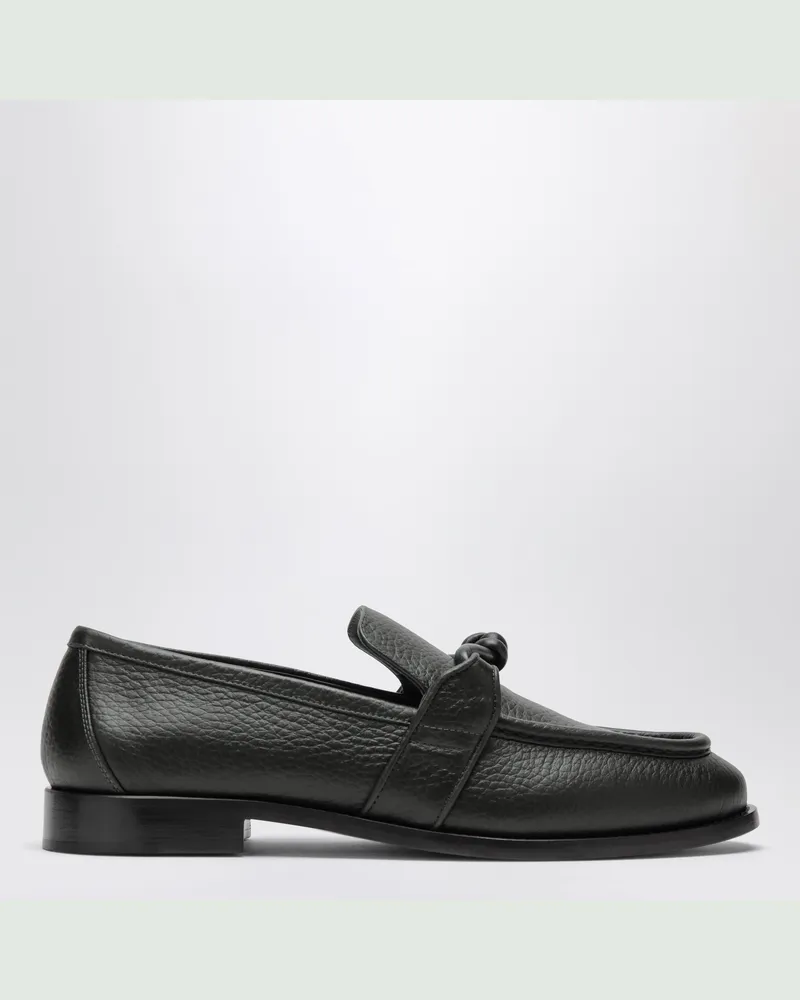 Bottega Veneta Astaire Mokassins dunkelgrün mit Knot-Detail Green