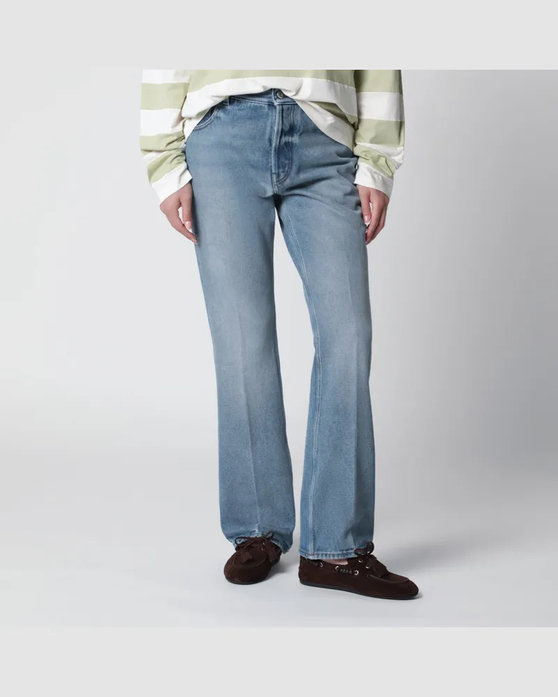 Miu Miu Hellblaue washed Denim-Hose Light