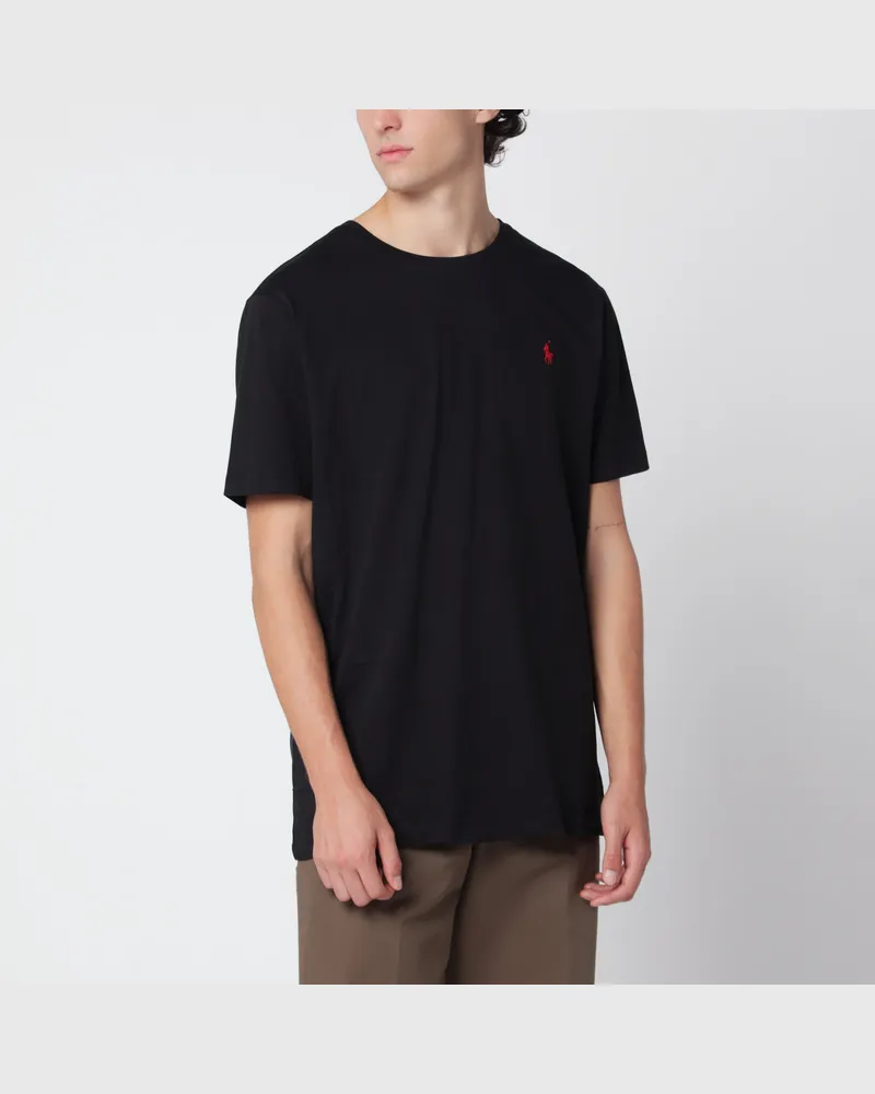 Ralph Lauren Schwarzes Baumwoll-T-Shirt Black