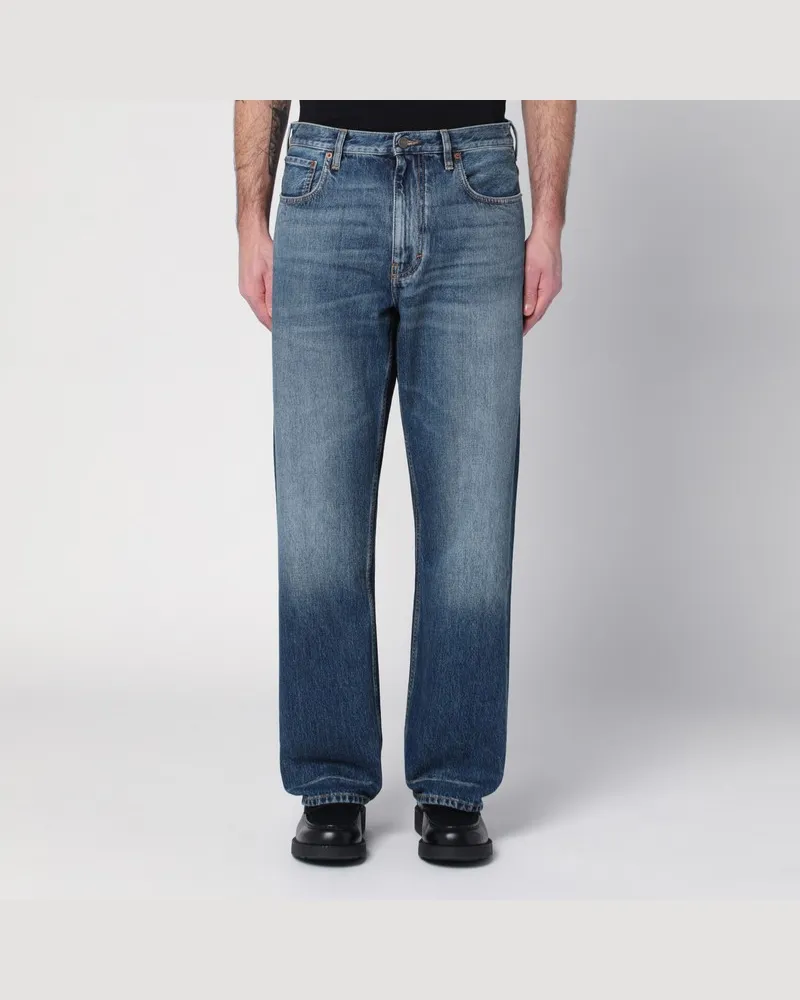 Valentino Garavani Blaue Jeans aus ausgewaschenem Denim Blau