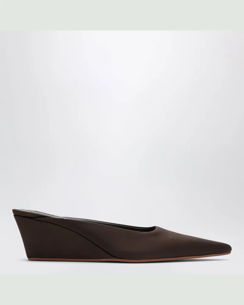 SENSO Chocolate brown Uriela satin mules Brown