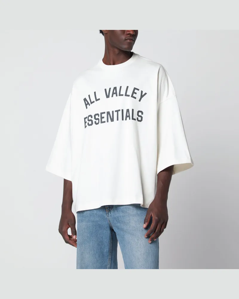 Fear of God Elfenbeinfarbenes Merch-T-Shirt aus Baumwolle White