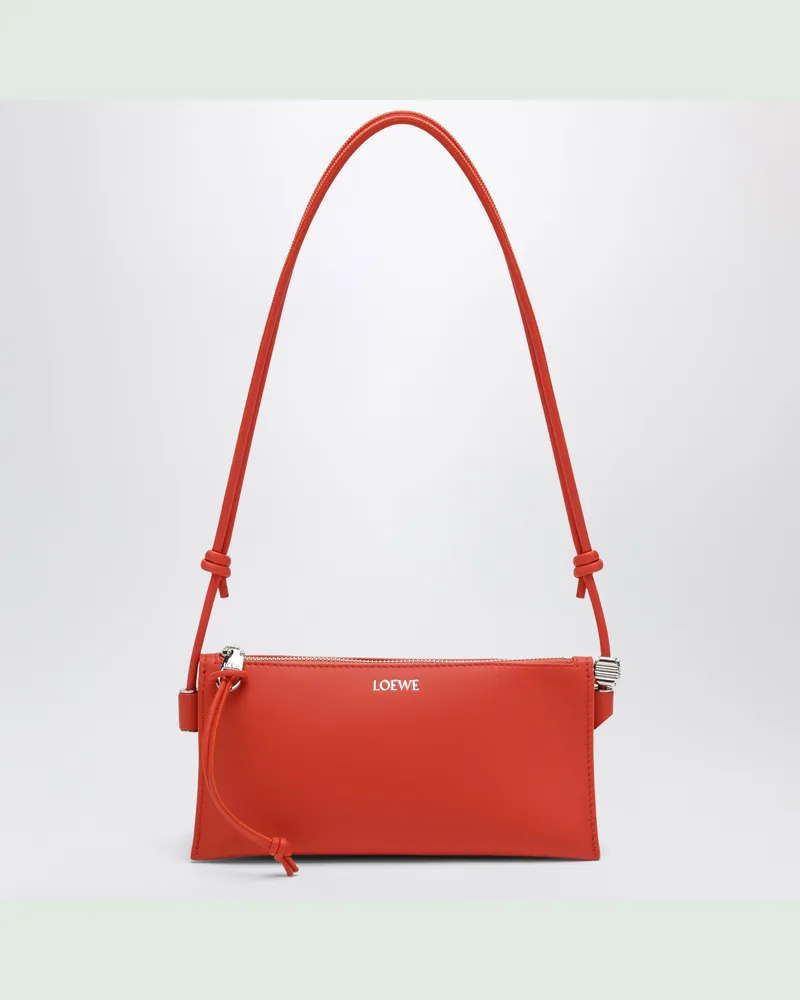Loewe Joya Clutch aus orangefarbenem Kalbsnappaleder Orange