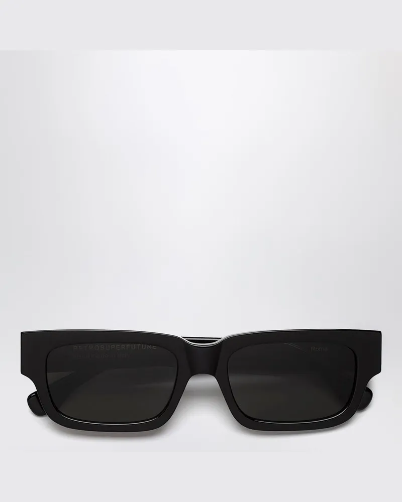 RETROSUPERFUTURE Schwarze Sonnenbrille Roma Schwarz