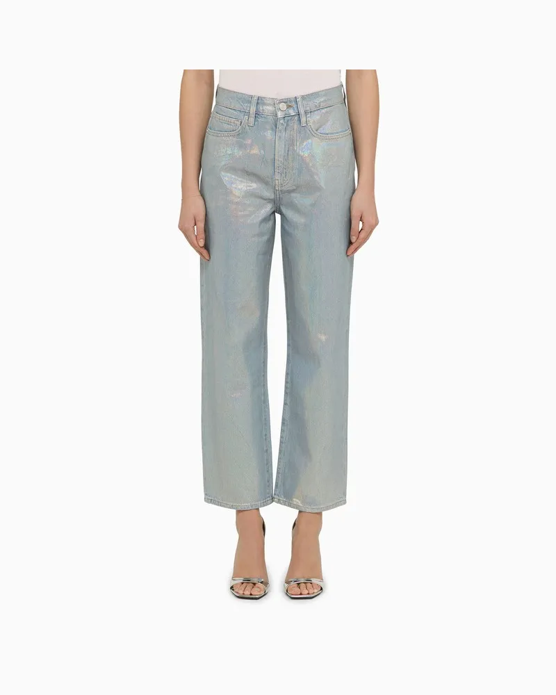 Frame Denim Cropped Jeans La Jane aus Denim hologram Hellblau