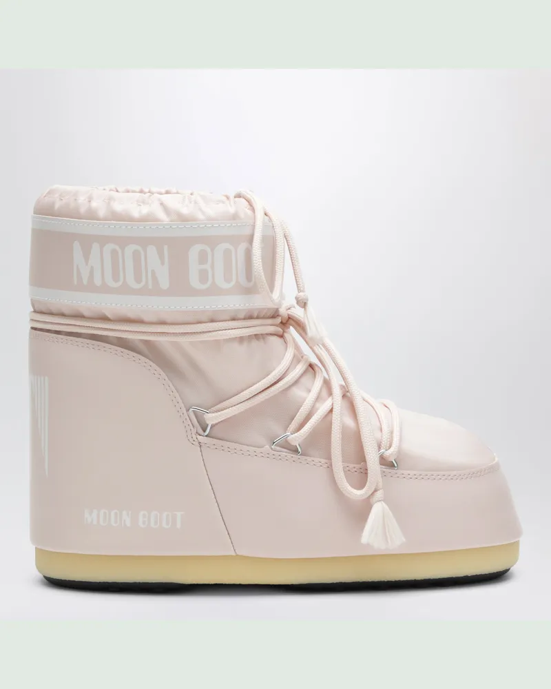 Moon Boot Icon Low Stiefel aus rosa Nylon Pink