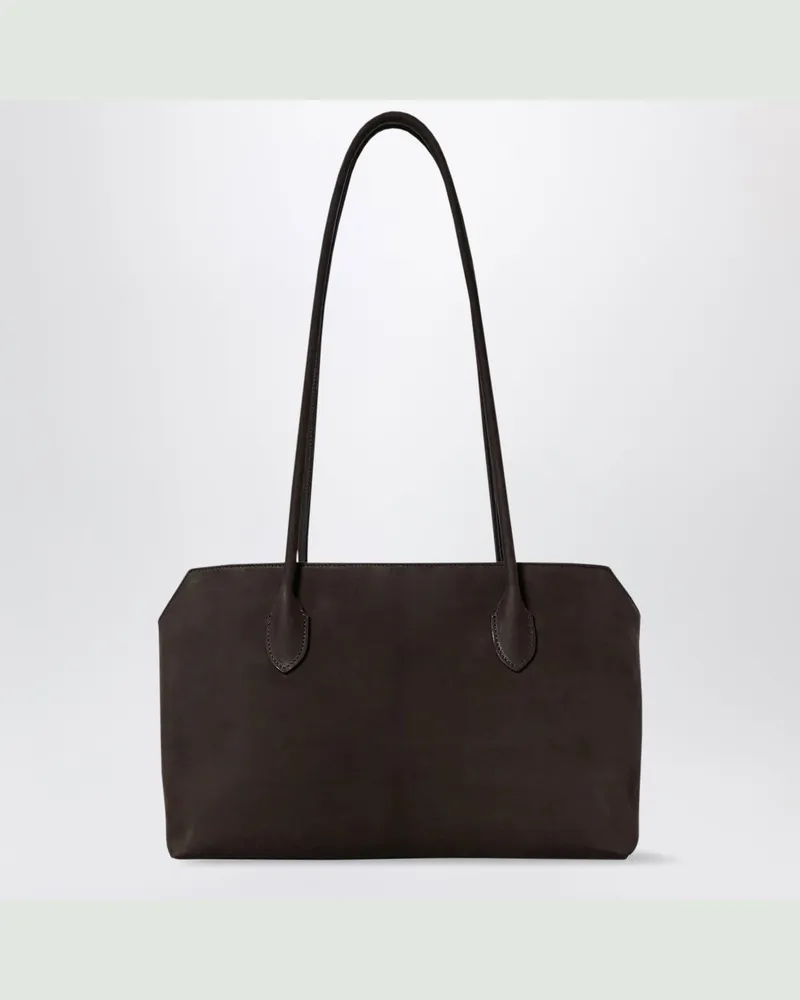 The Row Umhängetasche Terrasse aus Nubuk-Kalbsleder in Ebony Brown Brown