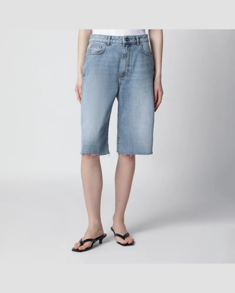 Róhe Bermuda-Shorts in Classic Blue aus Denim Light