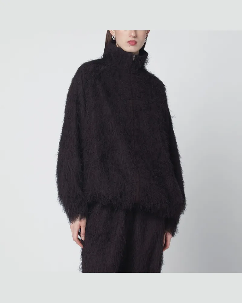 FRANKIE Shop Dunkelbraune Baxter-Jacke mit Fransen 