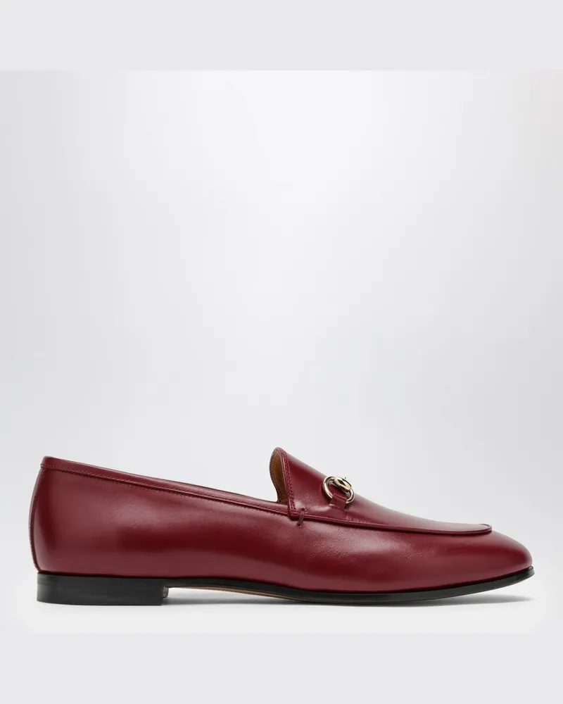 Gucci Mokassin Jordaan rot Ancora aus Leder Rot