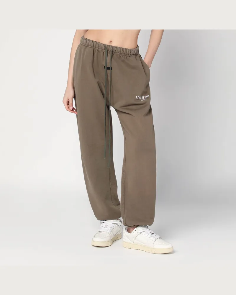 Fear of God Militärgrüne Jogginghose mit Logo 