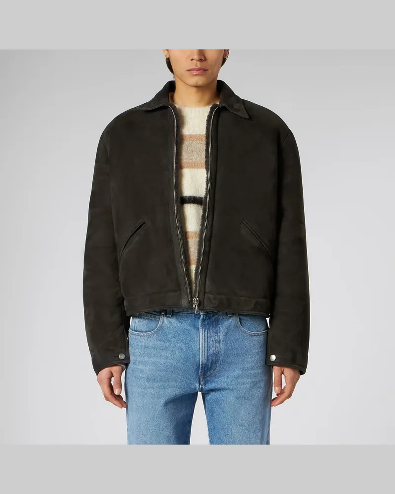 1989 STUDIO Dunkelbraune Shearling-Jacke Braun