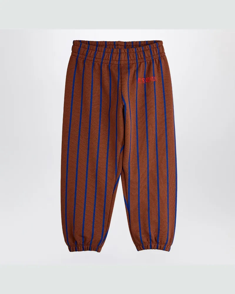 Mini Rodini Braune gestreifte Jogginghose Brown