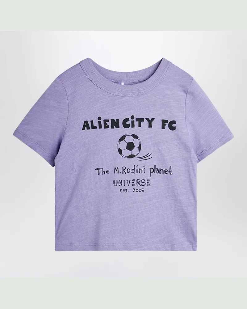 Mini Rodini Lila Alien City FC T-Shirt Purple