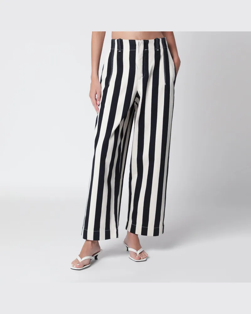 Jacquemus Gestreifte Parasol de-Nîmes Jeanshose Blue