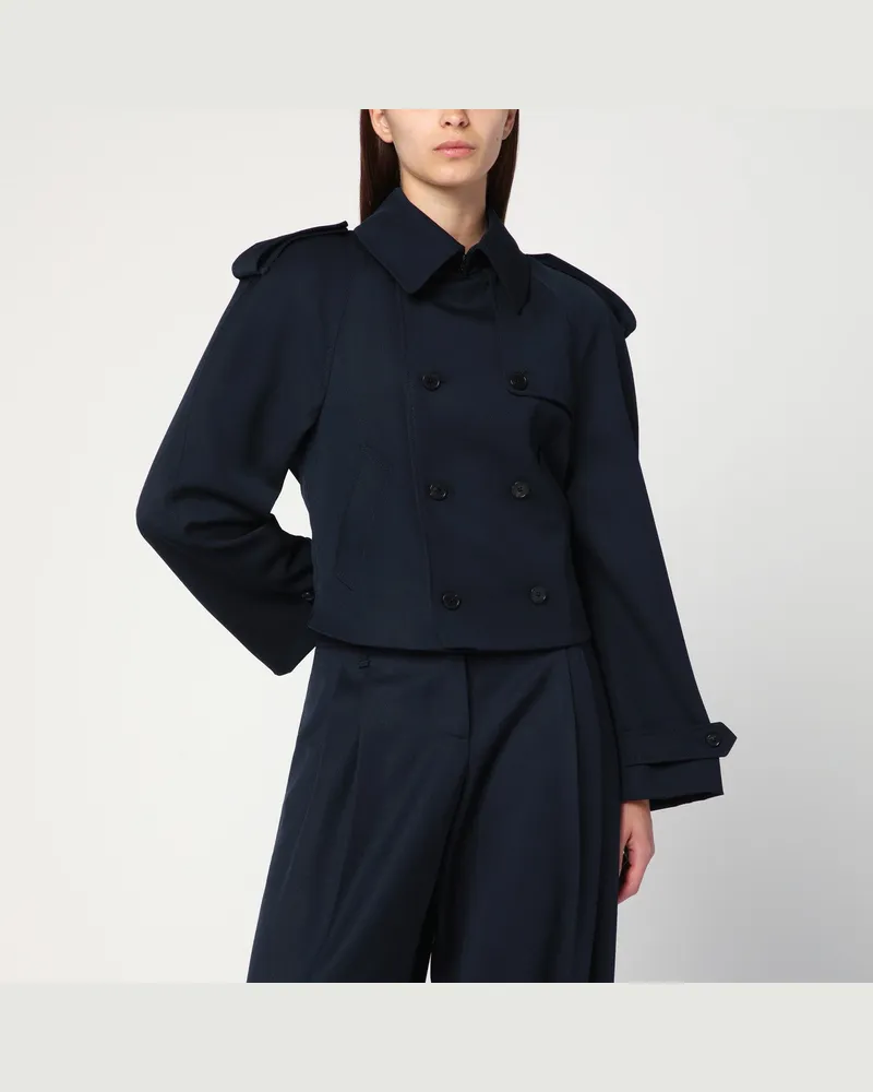 Alexander McQueen Kurze marineblaue Zweireiherjacke 