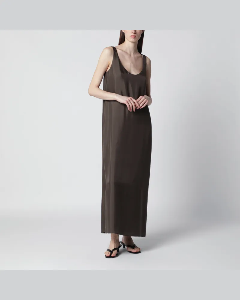 Róhe Kleid aus Seide in Erdton Brown
