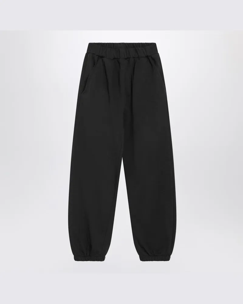 DOUUOD Jogginghose aus schwarzer Baumwolle Schwarz