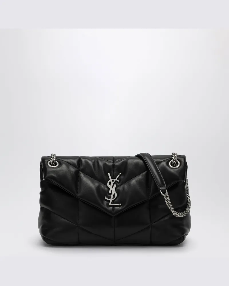 Saint Laurent Kleine schwarze Loulou Puffer Tasche Black