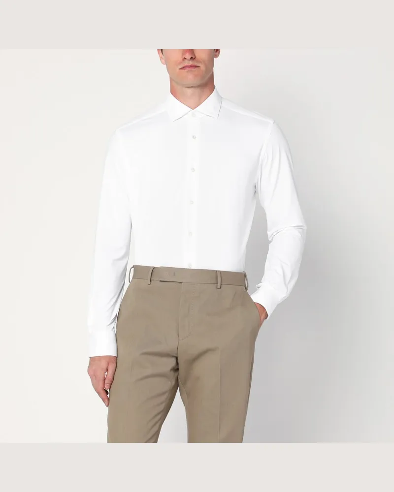 XACUS Weißes Active-Hemd aus Twill Weiß