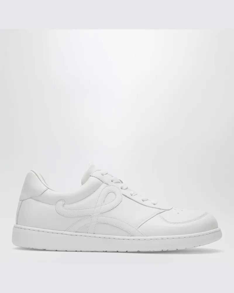 Loewe Jambo Sneaker aus weichem weißem genarbtem Kalbsleder Weiß