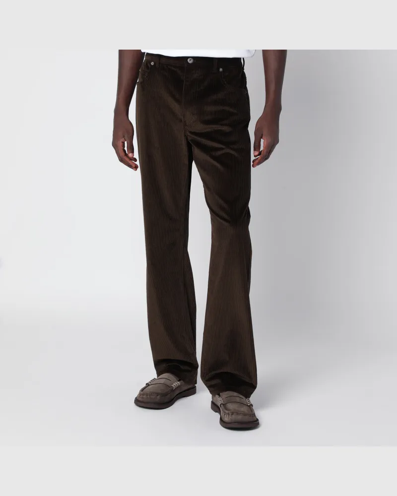 Loewe Braune Cordhose aus Baumwolle Brown
