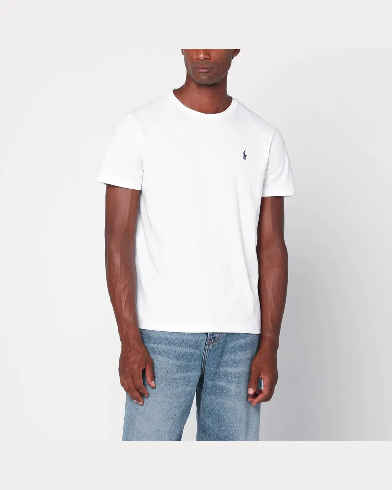Ralph Lauren T-Shirt weiß aus Baumwolle Custom Slim-Fit 
