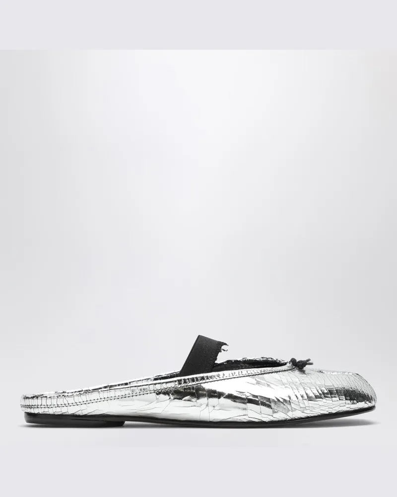 Maison Margiela Mule Tabi zerbrochener Spiegel Silber Metallisch