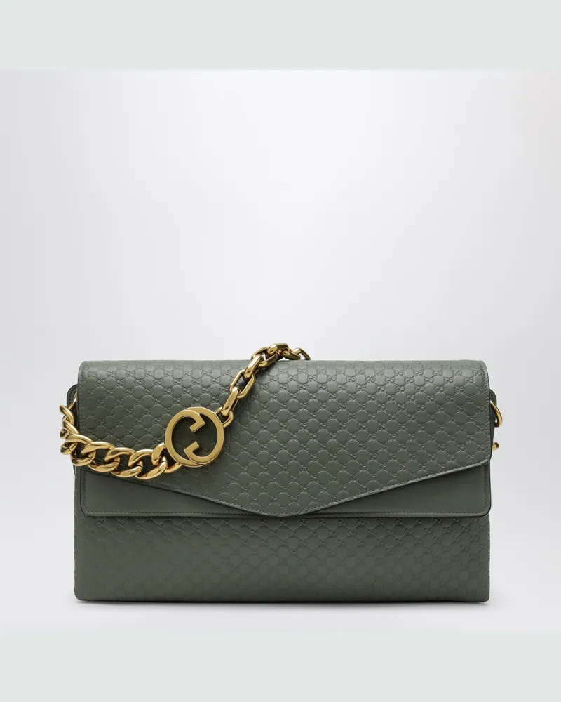Gucci Große Schultertasche mit Kette in Salbeigrün 