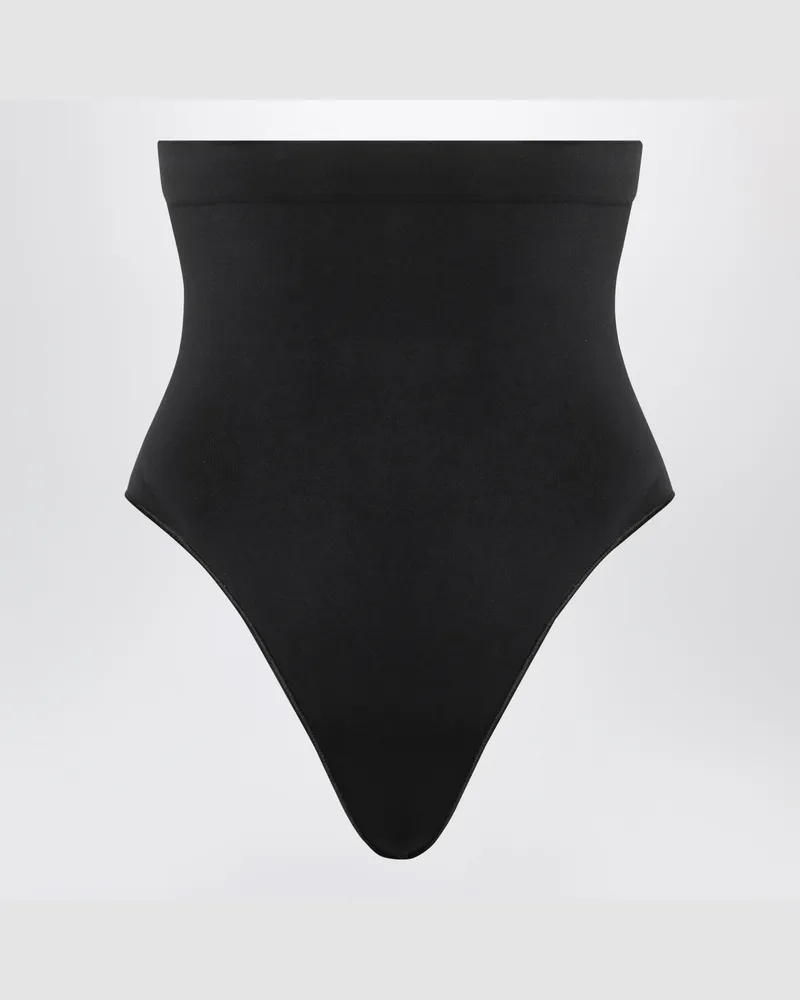 SKIMS Schwarzer Seamless Sculpt High-Waist-String Black