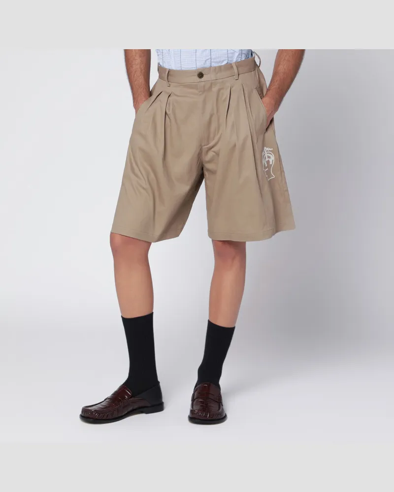 Brain Dead Wüstenfarbene Bermudashorts Brooks Brothers X Beige