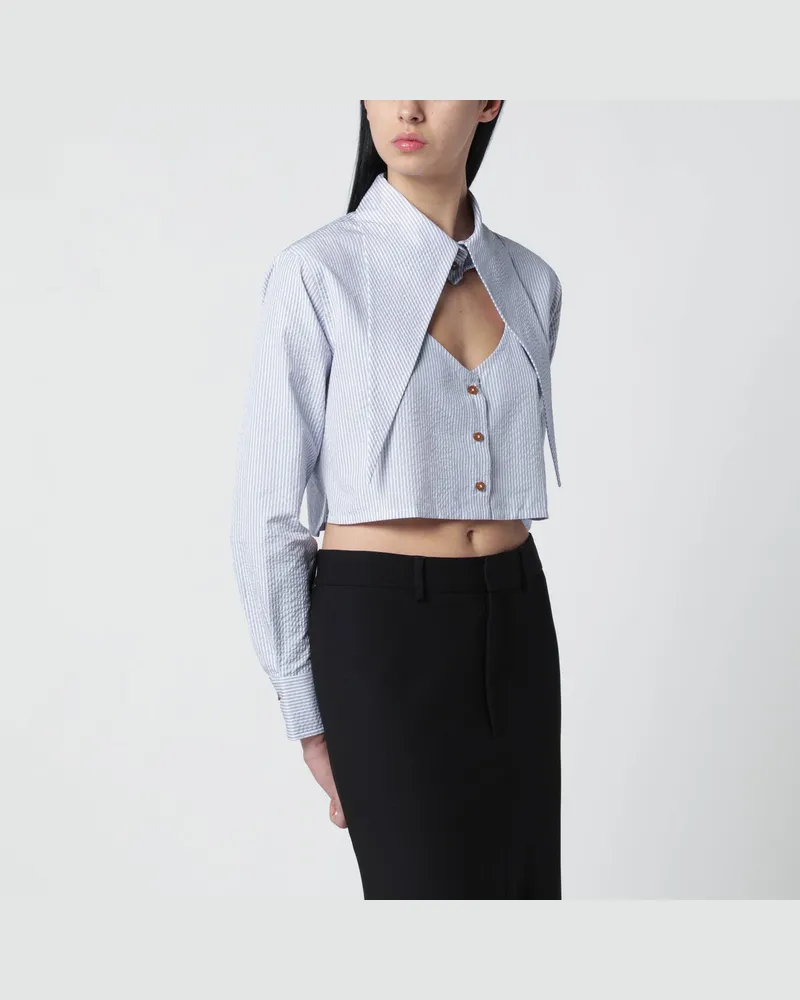 Vivienne Westwood Cropped-Hemd mit Maxi-Kragen White