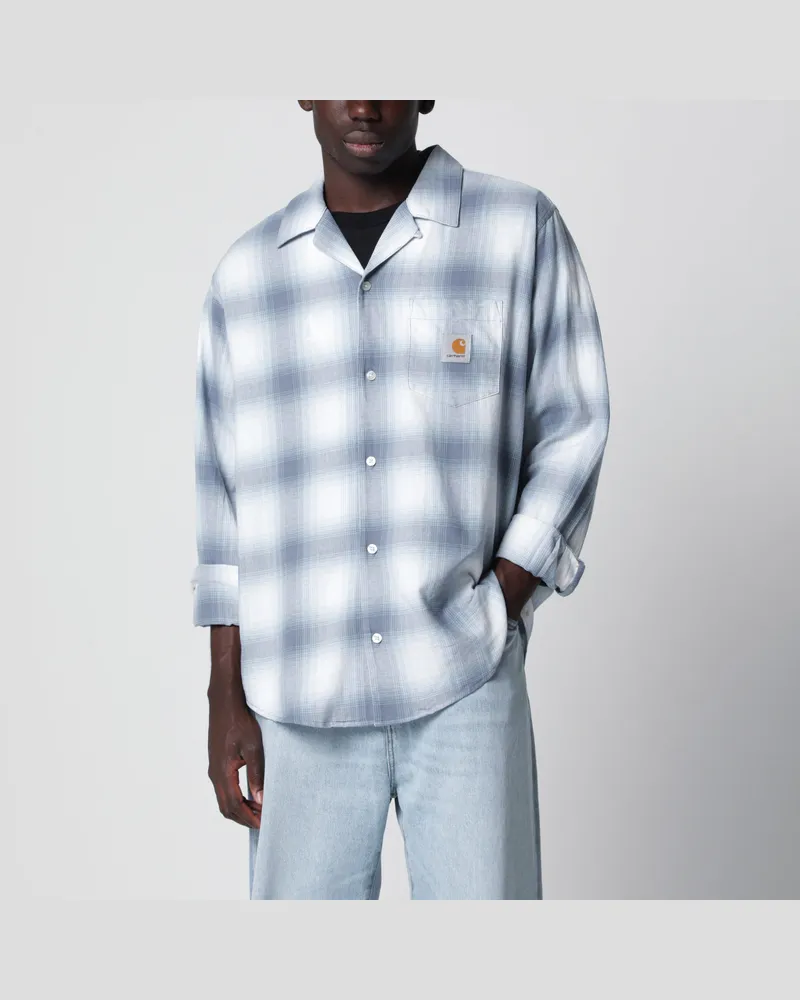 Carhartt WIP Hemd L/S Tyers kariert aus Baumwolltwill in Blau White